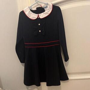 Jacadi Navy girls Dress with White Collar
